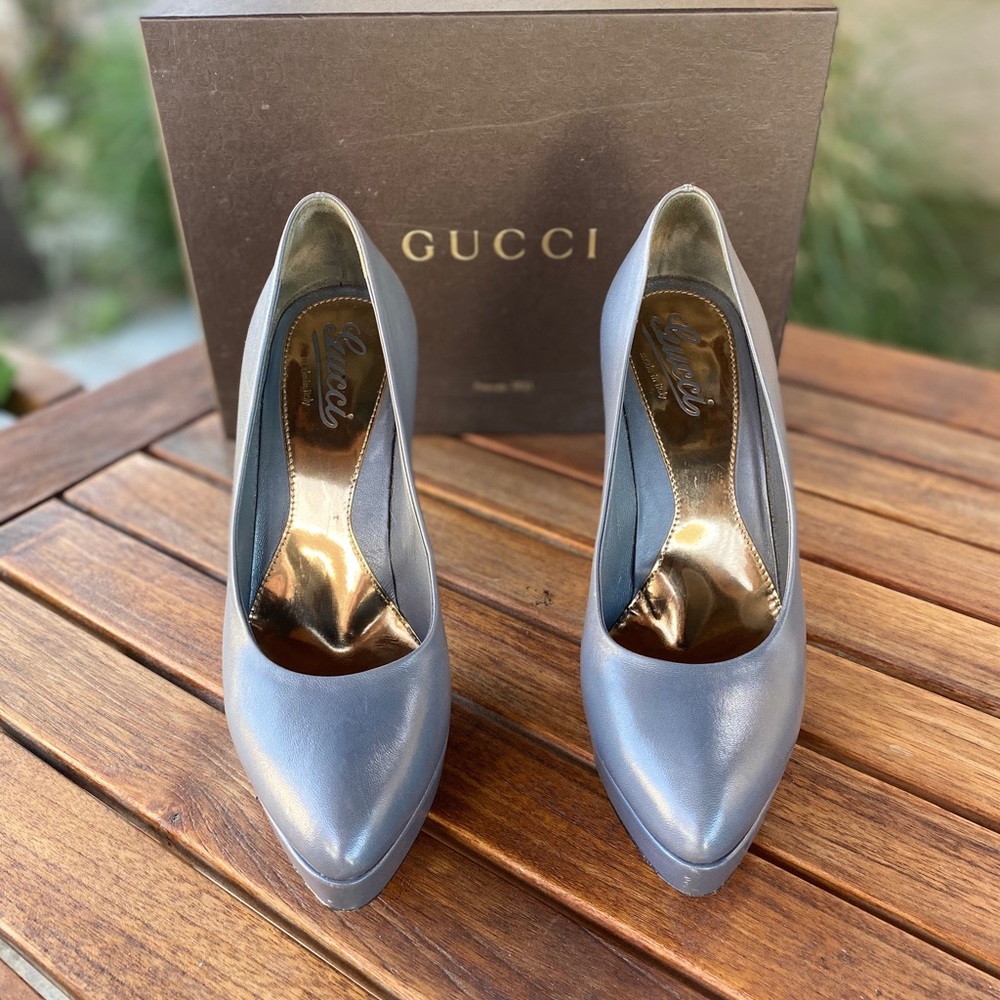 Grey Gucci Platforms